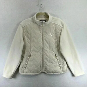Storm Creek Women's Fleece Jacket Size Large Cream Full Front Zip